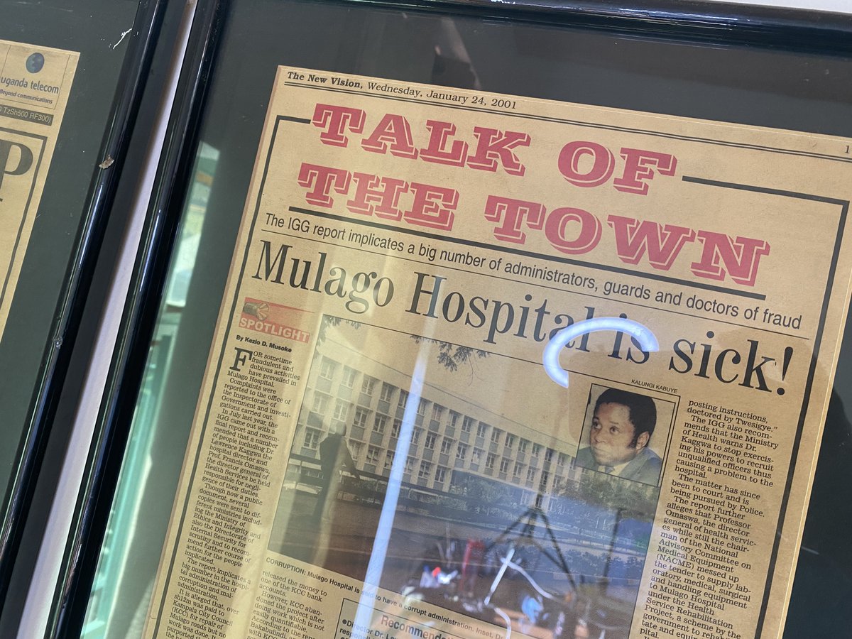 The.PR.Guy (@kezio_musoke) on Twitter photo I wrote this 'framed' article in 2001. Over 20+ years later, <a href="/MulagoReferral/">Mulago National Referral Hospital</a> is still under the spotlight, and the headline could easily be more relevant.
"Time" ... they say ... "has a strange way of auditing you". I wrote this 'framed' article in 2001. Over 20+ years later, <a href="/MulagoReferral/">Mulago National Referral Hospital</a> is still under the spotlight, and the headline could easily be more relevant.
"Time" ... they say ... "has a strange way of auditing you".