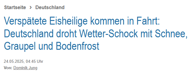 Wir erleben den kältesten Mai seit 1881, und der <a href="/bundeskanzler/">Bundeskanzler Friedrich Merz</a> steckt den Kopf in den Sand! Inmitten einer historischen Kälte fordere ich von Ihnen deshalb mit Nachdruck eine Klarstellung und Bekenntnis zum Klimawandel. DESHALB:

- Heizungsgesetz sofort weg! Heizen muss wieder