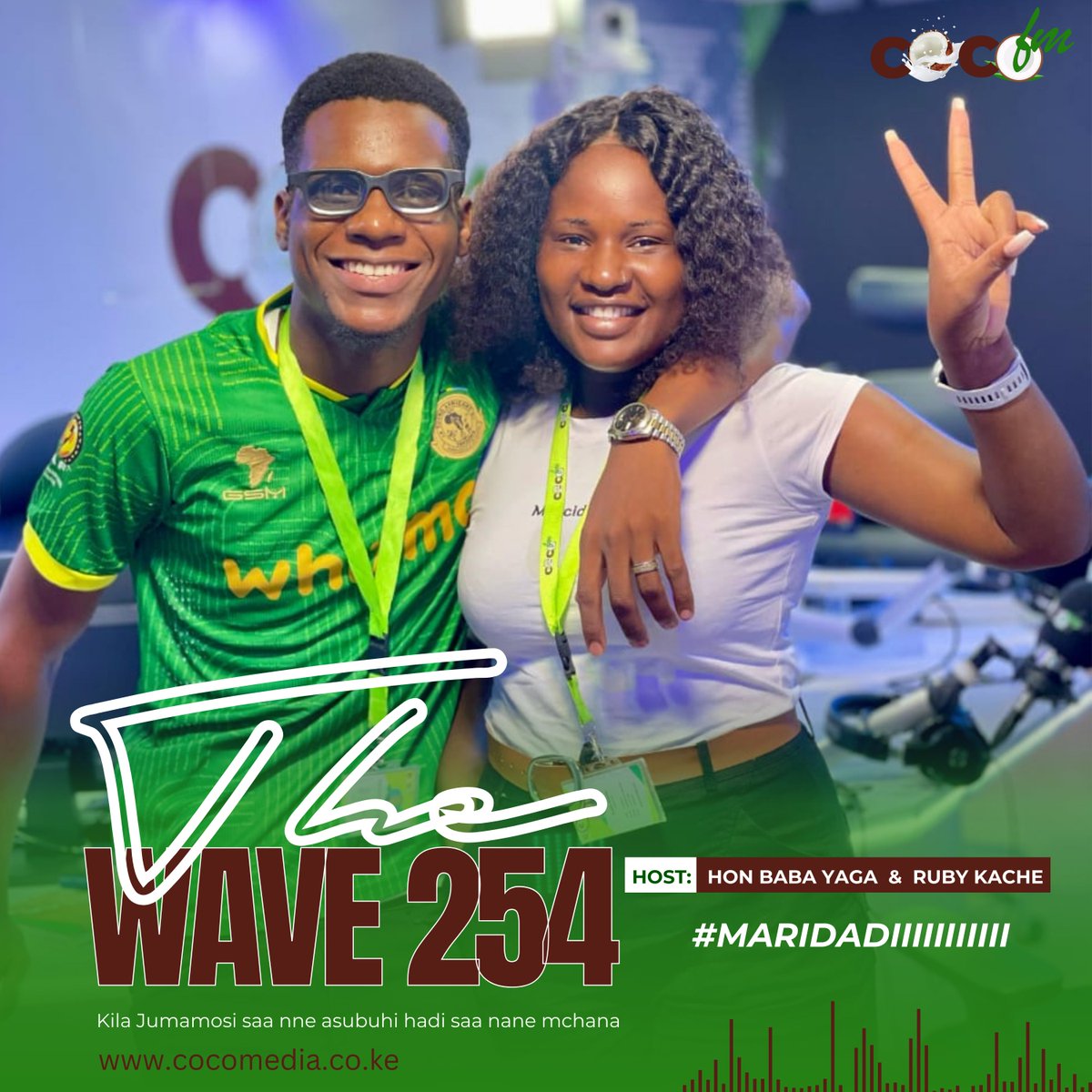 Cocofmradio's tweet photo. Burudani haikosi moto ndani ya #TheWave254!

Hon Baba Yaga, Ruby kache na  DJ Capuchino wako hewani sasa hivi kukupea burudani isiyo na kikomo!

Usikose – LIVE on COCO FM!

#THEWAVE254
#ladhayapwani
#COCOFM

Digital Producer: @ShiangalaMike https://t.co/flZkEBdERL