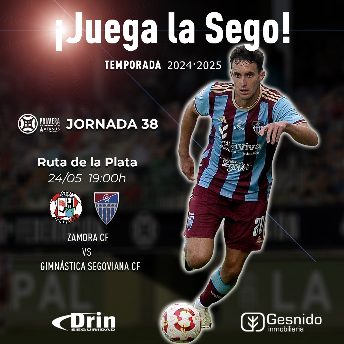 Gimnástica Segoviana CF (@lagimnastica) on Twitter photo 📣 ¡Hoy juega la Sego!
🕜 19.00h
🏟 Ruta de la Plata
🆚️ <a href="/ZCFoficial/">Zamora CF</a>
📺 <a href="/fef_tv/">FEF_TV</a>
<a href="/Primera_RFEF/">Primera Federación Versus e-Learning</a>
<a href="/gesnidoinmo/">Gesnido Inmobiliaria</a>
#drinseguridad
#AúpaSego🔵🔴 📣 ¡Hoy juega la Sego!
🕜 19.00h
🏟 Ruta de la Plata
🆚️ <a href="/ZCFoficial/">Zamora CF</a>
📺 <a href="/fef_tv/">FEF_TV</a>
<a href="/Primera_RFEF/">Primera Federación Versus e-Learning</a>
<a href="/gesnidoinmo/">Gesnido Inmobiliaria</a>
#drinseguridad
#AúpaSego🔵🔴