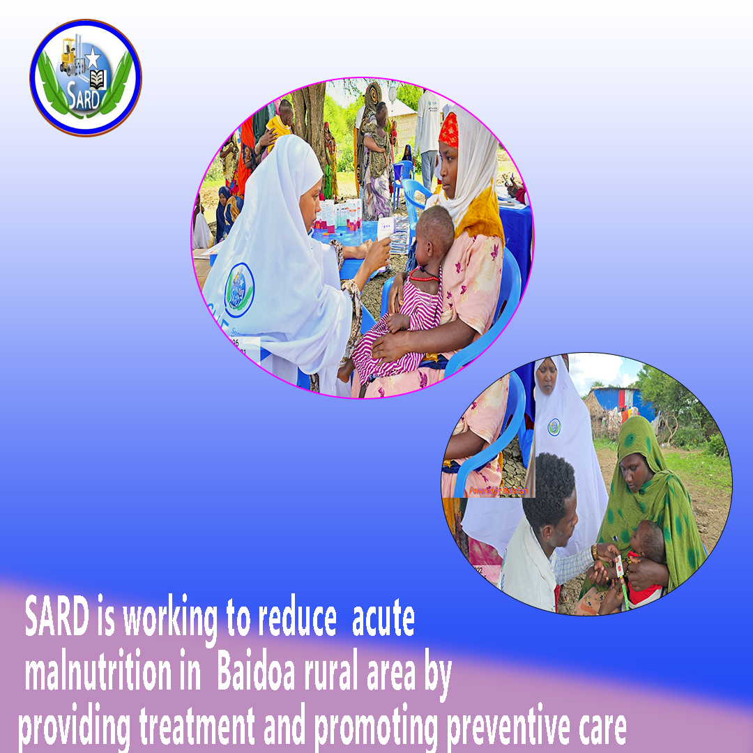 SARD with support #SHF, our mobile team  in Baidoa rural area.
#SARD 
#SHF 
#NutritionalSupport 
#CommunityCare 
#ChildHealth