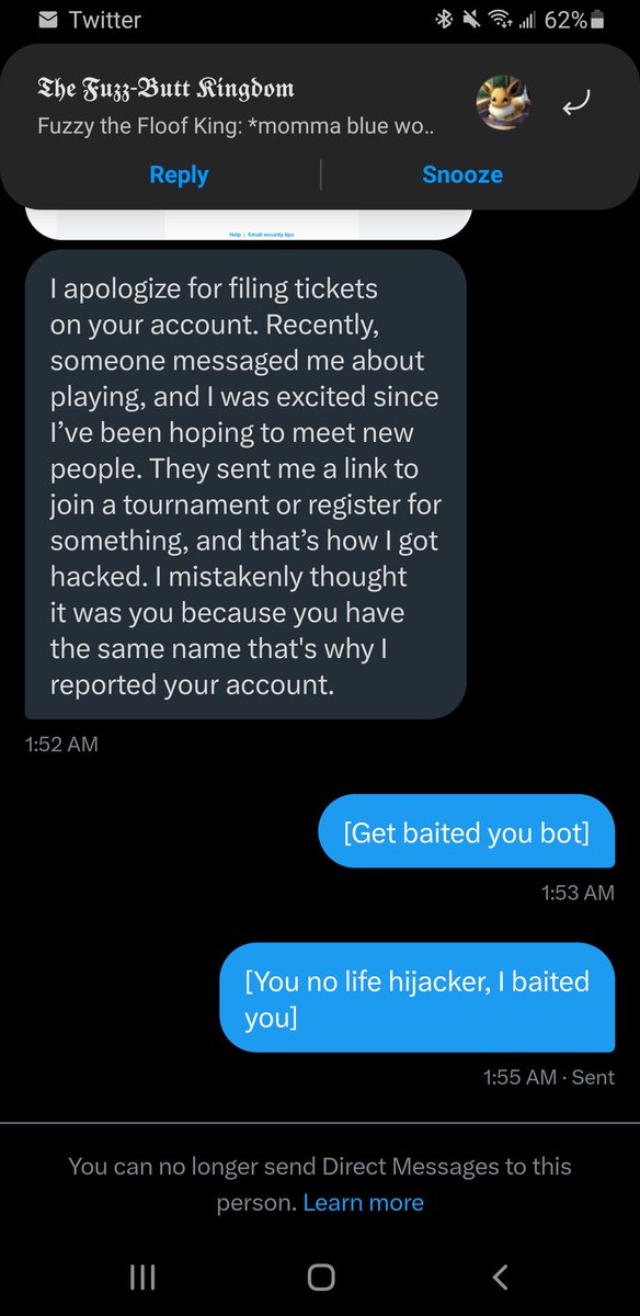 [It would seem the whole "false report" scam is still ongoing. Luckily baited them out.]