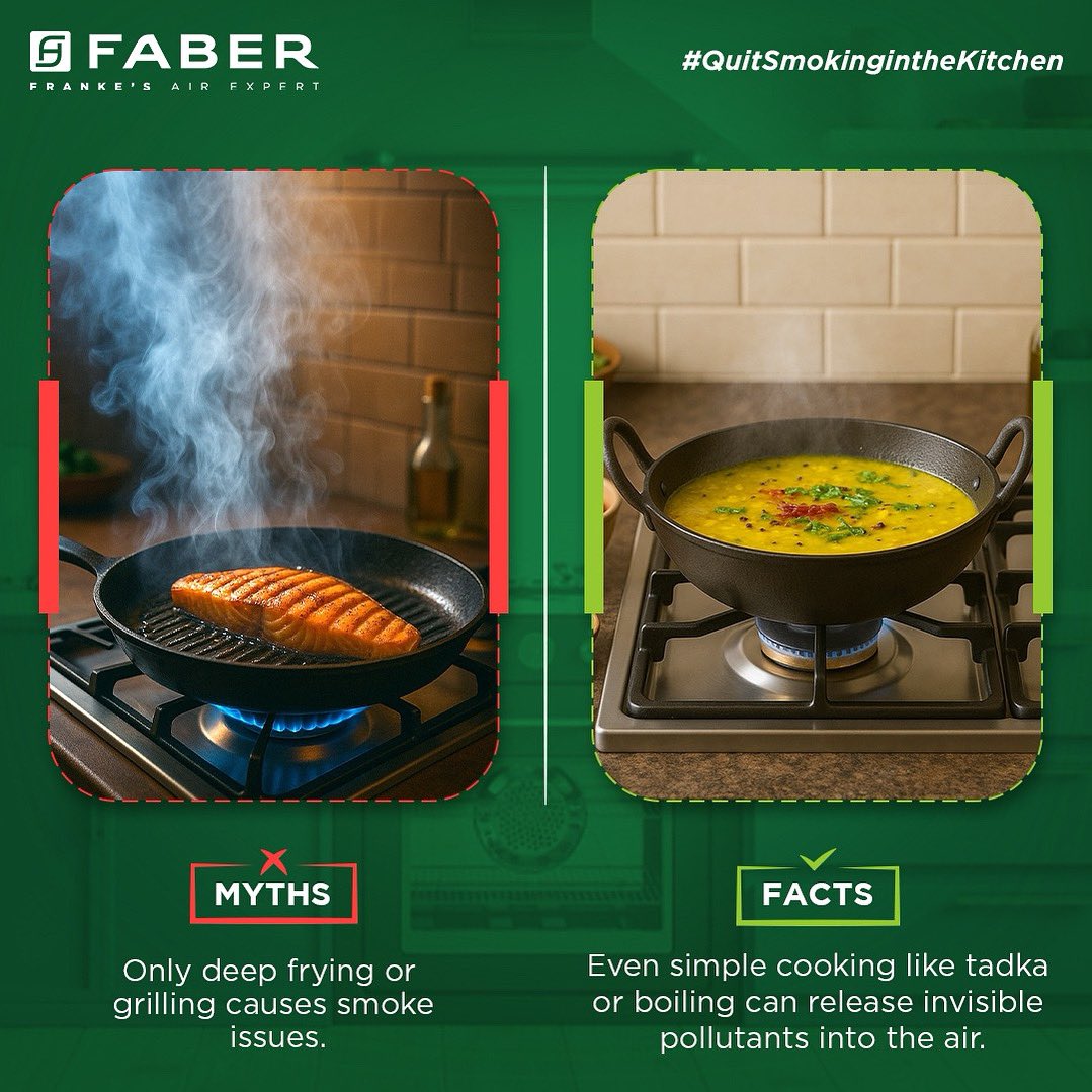 These invisible pollutants can affect your breathing, cause coughing, and even lead to long-term lung issues.
It quickly removes smoke, fumes &amp; odors, keeping your kitchen fresh and your family safe.
#QuitSmokingInTheKitchen