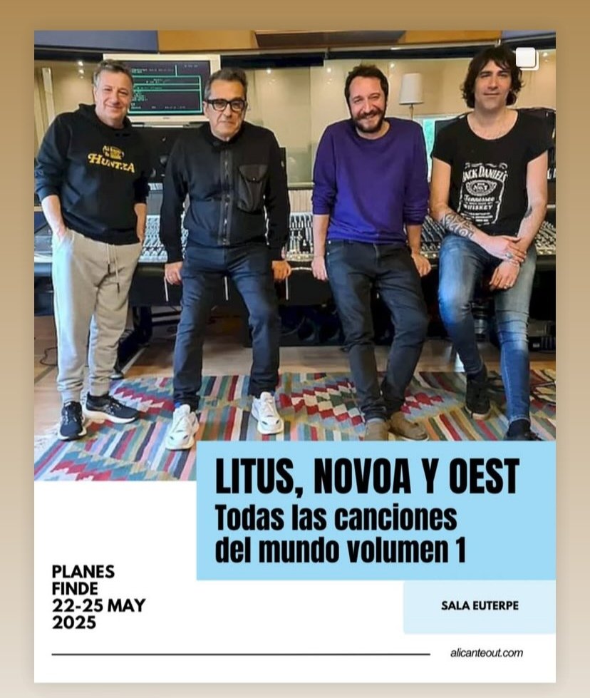 ⚫️ Maite Moreno (@janetheplanett) on Twitter photo Mañana domingo comienza la gira de "Todas las canciones del Mundo Volumen 1" en <a href="/SalaEuterpe/">Sala Euterpe</a> ,
<a href="/Lituseando/">Litus</a> <a href="/OestdeFranc/">Oest de Franc</a>. <a href="/Pablonovoamusic/">Pablo Novoa</a>
entradas.salaeuterpe.com/web/?menu=1162…
<a href="/MorganBritosSL/">MORGAN BRITOS S.L.</a> <a href="/u98music/">U98 MUSIC</a> Mañana domingo comienza la gira de "Todas las canciones del Mundo Volumen 1" en <a href="/SalaEuterpe/">Sala Euterpe</a> ,
<a href="/Lituseando/">Litus</a> <a href="/OestdeFranc/">Oest de Franc</a>. <a href="/Pablonovoamusic/">Pablo Novoa</a>
entradas.salaeuterpe.com/web/?menu=1162…
<a href="/MorganBritosSL/">MORGAN BRITOS S.L.</a> <a href="/u98music/">U98 MUSIC</a>