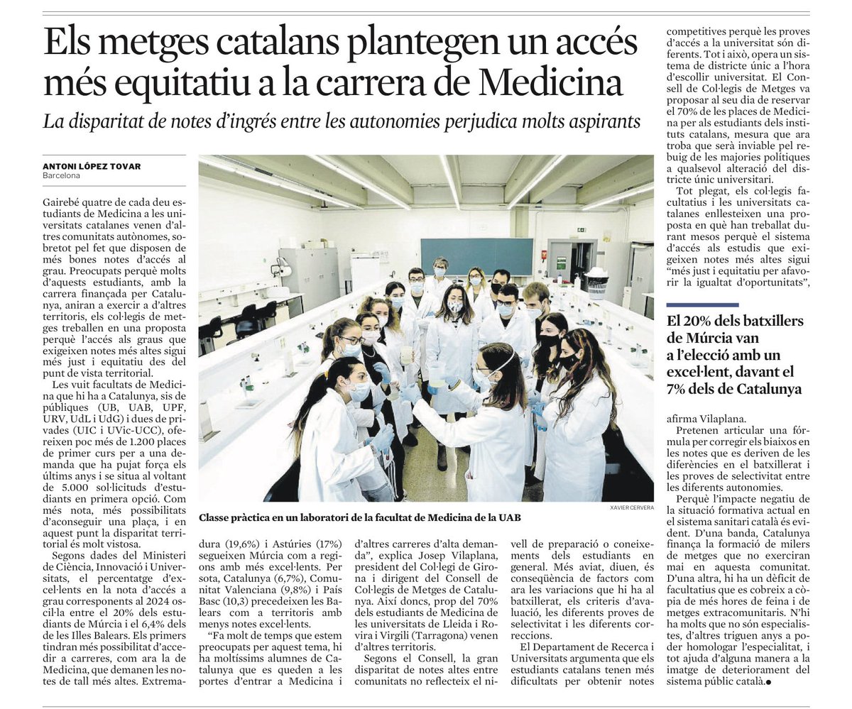 Jordi Fàbrega 🎗 (@jorfabrega) on Twitter photo Un tema cabdal i de país, del que depenen els professionals mèdics de Catalunya i el futur de la sanitat catalana. Gràcies als Col·legis de Metges per -de nou- ser punta de llança de la defensa de la sanitat. Aquesta setmana el Parlament, a proposta de <a href="/JuntsXCat/">Junts per Catalunya🎗</a>, va fer un pas Un tema cabdal i de país, del que depenen els professionals mèdics de Catalunya i el futur de la sanitat catalana. Gràcies als Col·legis de Metges per -de nou- ser punta de llança de la defensa de la sanitat. Aquesta setmana el Parlament, a proposta de <a href="/JuntsXCat/">Junts per Catalunya🎗</a>, va fer un pas