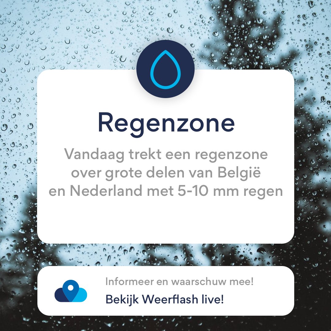 Velen zullen tevreden zijn. Vandaag trekt een regenzone met van west naar oost over de Benelux. De eerste meldingen van regen zijn al zichtbaar in onze weerapp. Spot jij zelf ook de broodnodige regen? Laat het weten in de weerapp en aan vele duizenden gebruikers! #meteo