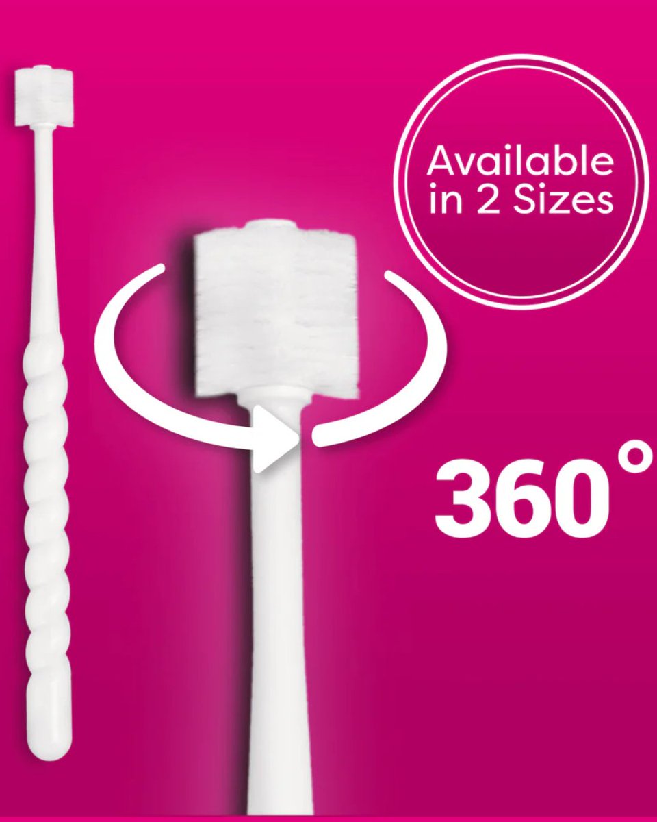 "Perfect especially for people who suffer with MND. They’re so easy to use and I haven’t dropped it which is a miracle in itself" - Vicky -
The Oralieve 360⁰ Tooth &amp; Mouth brush makes oral care easier for those with dexterity issues. Discover the 360⁰ brush here