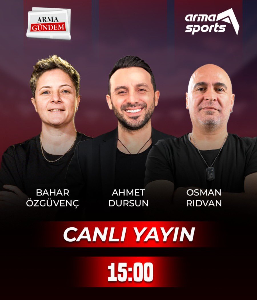 Arma Sports (@armasportstv) on Twitter photo 🎙️ Arma Gündem’de <a href="/baharozguvenc/">Bahar ÖZGÜVENÇ</a> - <a href="/GOsmanRidvan/">RıdvanHoca</a> ve Ahmet Dursun Fenerbahçe’de imza kampanyasını, transferlerde son gelişmeleri ve Galatasaray’da kutlama hazırlıklarını Arma Sports’ta değerlendiriyor.
📺 Arma Sports
⏰ Canlı Yayın: 15.00
👇 Yayını izlemek ve abone olmak için 🎙️ Arma Gündem’de <a href="/baharozguvenc/">Bahar ÖZGÜVENÇ</a> - <a href="/GOsmanRidvan/">RıdvanHoca</a> ve Ahmet Dursun Fenerbahçe’de imza kampanyasını, transferlerde son gelişmeleri ve Galatasaray’da kutlama hazırlıklarını Arma Sports’ta değerlendiriyor.
📺 Arma Sports
⏰ Canlı Yayın: 15.00
👇 Yayını izlemek ve abone olmak için