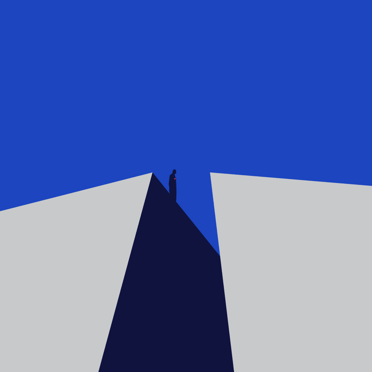 New Heights, Alone 💙
 
A fully on-chain piece, svg-code based art  

Owned by <a href="/808NFT808/">808onChainCollector</a> 

Series, Raw Feelings of Solitude