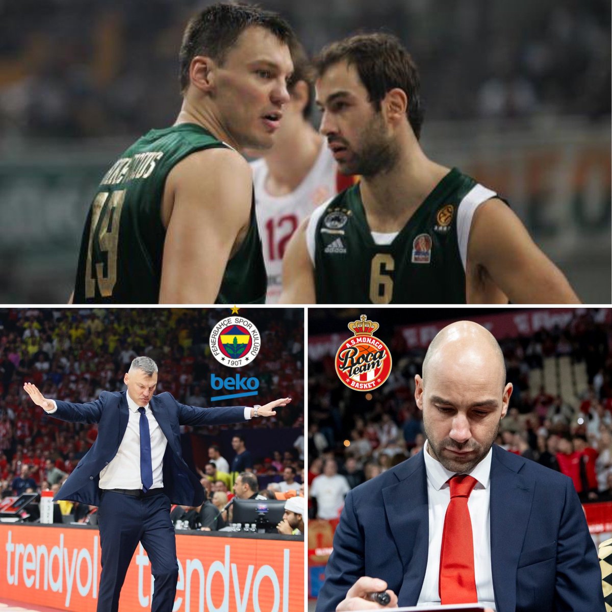 Eski takım arkadaşları, koç olarak tek bir amaç için karşı karşıyalar:

Sarunas Jasikevicius veya Spanoulis’ten birinin şampiyon olması takdirinde #EuroLeague tarihinde oyunculuğu dönemi şampiyonluk yaşayan bir oyuncu, ilk kez koç olarak da şampiyon olma sevincini yaşayacak. 🏆