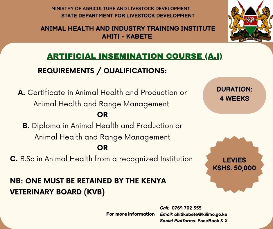 June application ongoing. Call to book your slot. #livestocktraining
