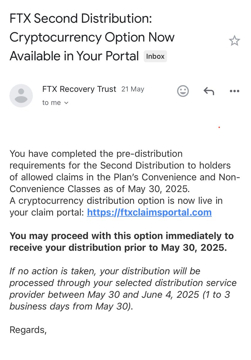 IMPORTANT Scam emails are being sent out impersonating Bitgo, Kraken, FTX  Regarding FTX distribution Never Never go to 1) FTX claims portal 2) Bitgo  site 3) Kraken portal within any email even