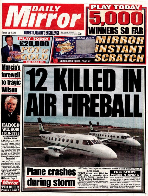 wreckmasterjay's tweet photo. 30 years ago today Knight Air flight 816 crashed in bad weather into a field in the North Yorkshire village of #Dunkeswick soon after takeoff from Leeds-Bradford Airport. #aircrash #airdisaster #yorkshire #knightair816 #tragedy #memorial #weeton #embraer #bandeirante #planecrash https://t.co/2oDiJS7K0F