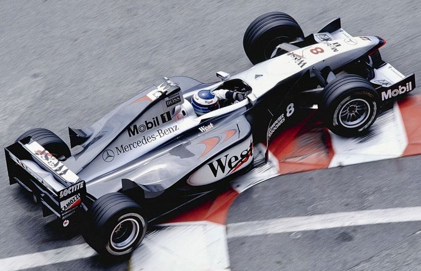 The #MonacoGP has been run #OnThisDay 3 times - in 1998, 2009 &amp; 2015, won by Mika Häkkinen (McLaren), Jenson Button (Brawn) &amp; Nico Rosberg (Merc). Pic: Häkkinen recorded a grand chelem in ’98, taking pole position, leading every lap of the race, &amp; setting the fastest race lap.