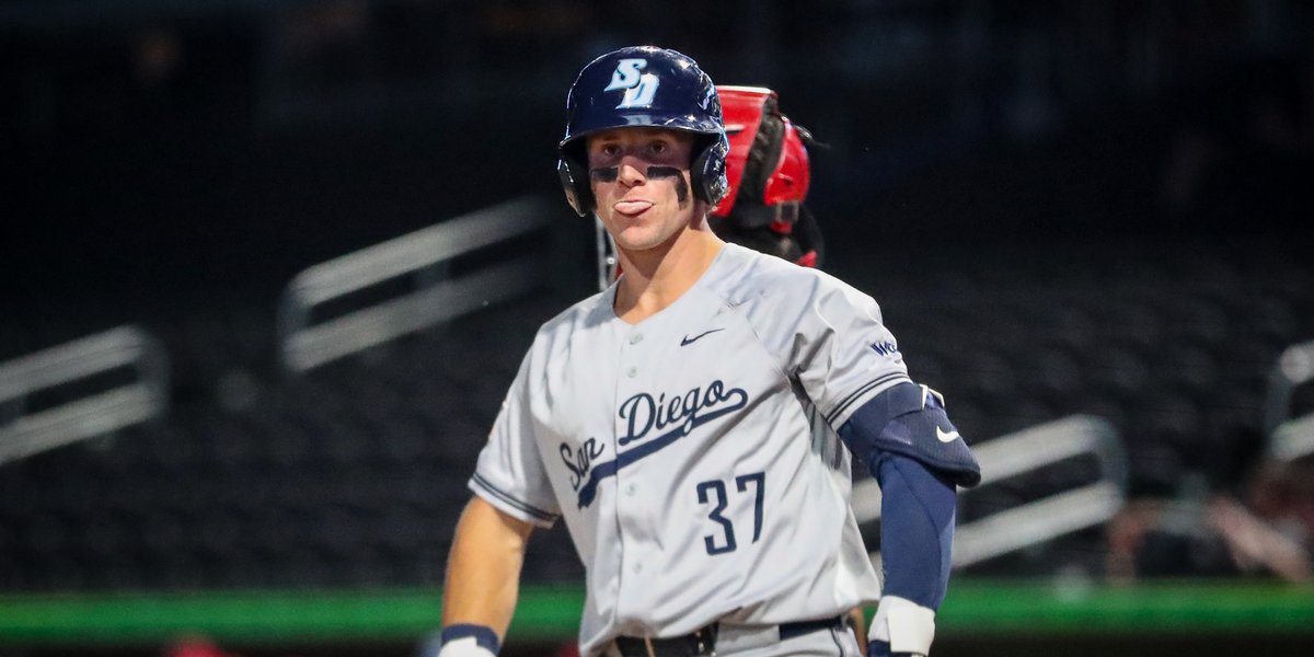 Shotgun Spratling (@shotgunsprd1) on Twitter photo #WCCTournament FINAL: <a href="/USDbaseball/">San Diego Baseball</a> 14, @LMULionsBSB 8.
WP - Hayden Cody (6-3); LP - Austin Schroeder (2-2).
Cody: 4.1 IP, 4 H, ER, 0 BB, 4 K.
Vincent Venverloh: 1-2, 2B, 3 RBI, 2 BB.
AJ Anzai: 2-4, R, HR, 2 RBI, 2 BB.
Devan Ornelas: 2-3, R, 3B, 2 RBI, HBP. #WCCTournament FINAL: <a href="/USDbaseball/">San Diego Baseball</a> 14, @LMULionsBSB 8.
WP - Hayden Cody (6-3); LP - Austin Schroeder (2-2).
Cody: 4.1 IP, 4 H, ER, 0 BB, 4 K.
Vincent Venverloh: 1-2, 2B, 3 RBI, 2 BB.
AJ Anzai: 2-4, R, HR, 2 RBI, 2 BB.
Devan Ornelas: 2-3, R, 3B, 2 RBI, HBP.