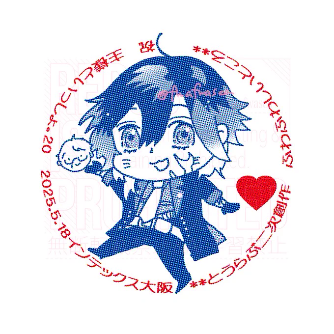 あらためて先週は有難うございました～! 缶バッジの元イラストです。