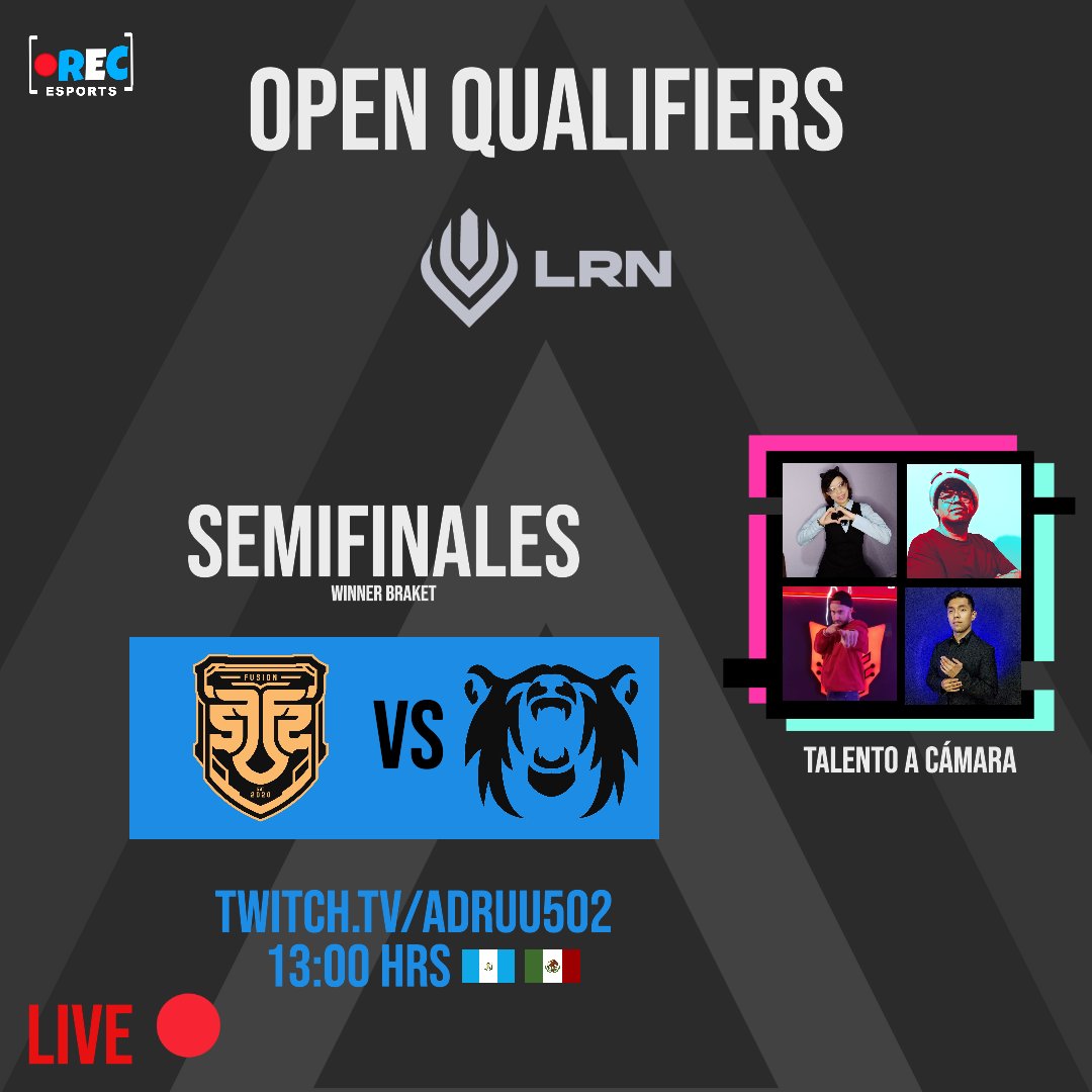 Muchá hoy estaremos acompañando a #FSN en las ⚔️#OpenQualifiers de la <a href="/Lolacelatam/">Ligas regionales LATAM x ACE</a> 

<a href="/PolarSquadMX/">Polar Squad Esports</a> vs <a href="/fusionfsgg/">FUSION</a> 

🎙️ Con las mejores voces:
<a href="/Virgipotter/">Virgipotter #Caster</a> 
<a href="/adruu_502/">Adruu 🔥🇬🇹</a> 
#Toddy_play
<a href="/ChessCaster/">Chess ♠ || El Caster del Sombrero🎩</a> 

📽️🔴
twitch.tv/adruu502