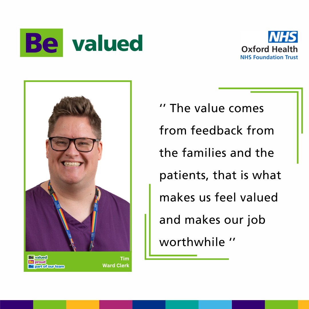 🩺👩‍⚕️ Meet Tim and Chris, two of our amazing team members at Oxford Health 💙 Tim, a dedicated ward clerk, and Chris, an incredible ward manager, are sharing why they feel valued and proud to work within our Trust.

#OneOHFT #WorkWithUs #Hiring #NHSJobs #JoinOurTeam