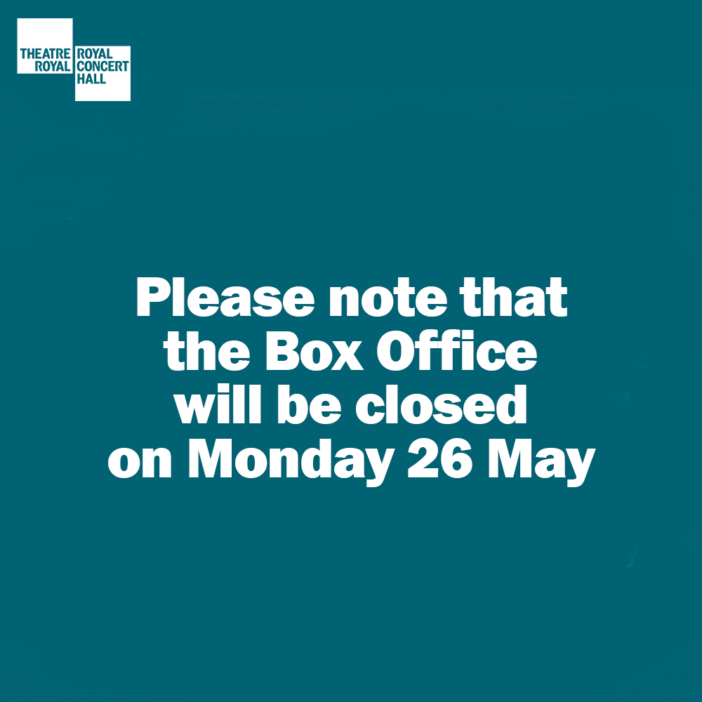 Just a reminder that our Box Office will be closed this Bank Holiday Monday. However our website trch.co.uk has got you covered for any ticket bookings, available 24/7

We'll also be putting our feet up from social media on Monday. Enjoy the extended break, everyone!