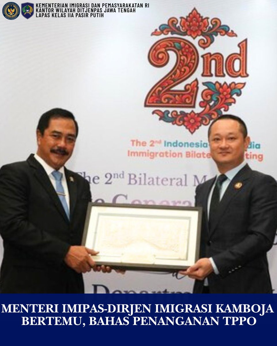 LapasNk's tweet photo. Menteri Imipas-Dirjen Imigrasi Kamboja Bertemu, Bahas Penanganan TPPO https://t.co/5kACk5ysoS