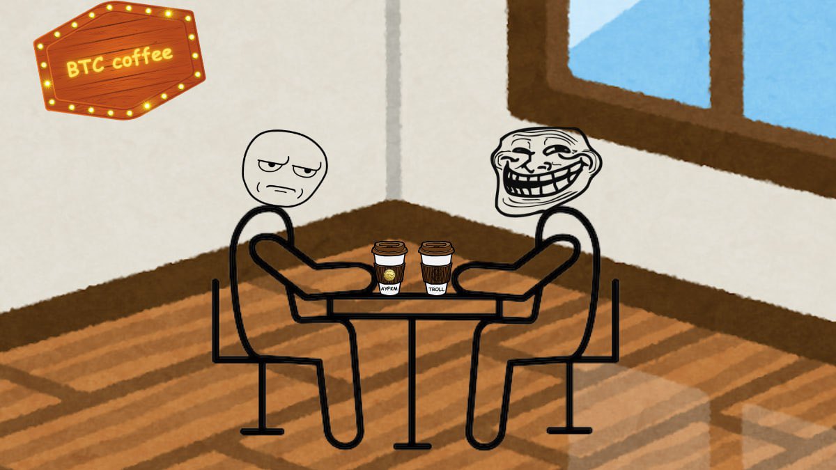 ayfkmcoin's tweet photo. Gm. Old gods. New memes. 

#AYFKM #Trollface #memecoin https://t.co/IgMCNDdCNn