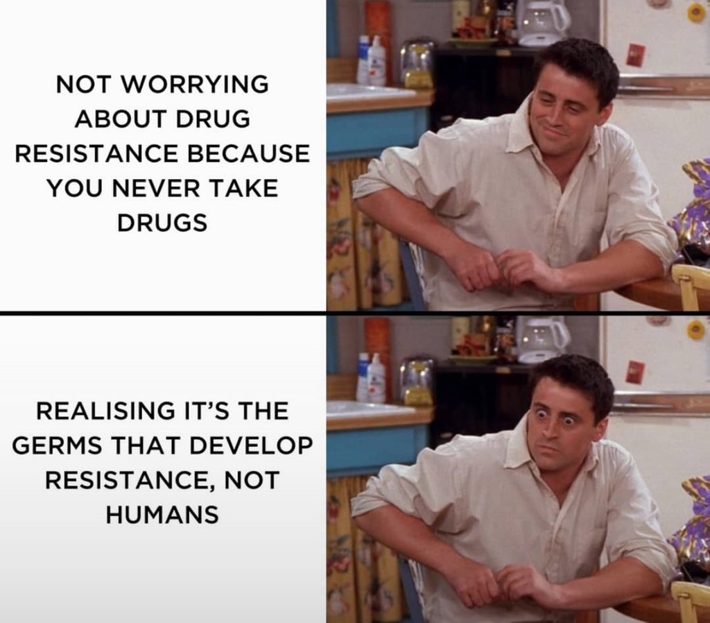 OAZIS Health (@oazishealth) on Twitter photo Not your body becomes resistant to #Antibiotics but #Bacteria does.
Use your #Antibiotics responsibly 👌
#KeepAntibioticsWorking
#StopResistance
<a href="/AntibioticsThe/">The Global Antibiotics Resistance Foundation</a>
<a href="/PARforAMR/">Participatory Action Research for AMR</a> Not your body becomes resistant to #Antibiotics but #Bacteria does.
Use your #Antibiotics responsibly 👌
#KeepAntibioticsWorking
#StopResistance
<a href="/AntibioticsThe/">The Global Antibiotics Resistance Foundation</a>
<a href="/PARforAMR/">Participatory Action Research for AMR</a>