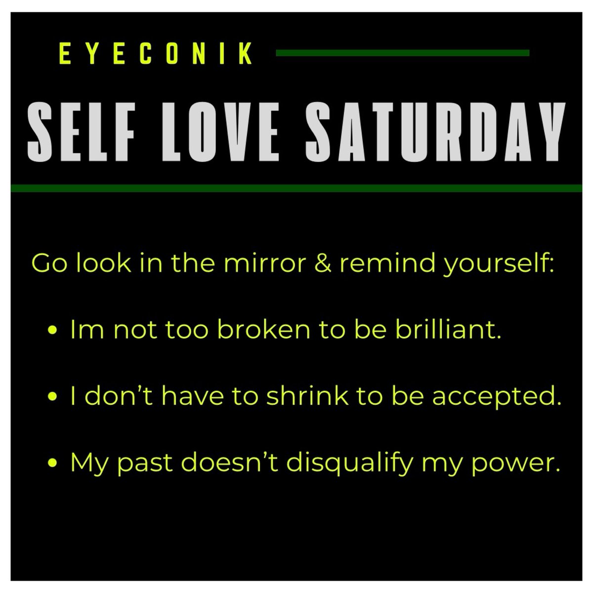 Eyeconik is the brand that says, “You’re already chosen.” The brand that whispers, “You don’t need to be perfect to be powerful.” The brand that screams, “You matter. You were meant for more. And it’s time to show up like it.”

Be Eyeconik Or Be Forgotten!!
