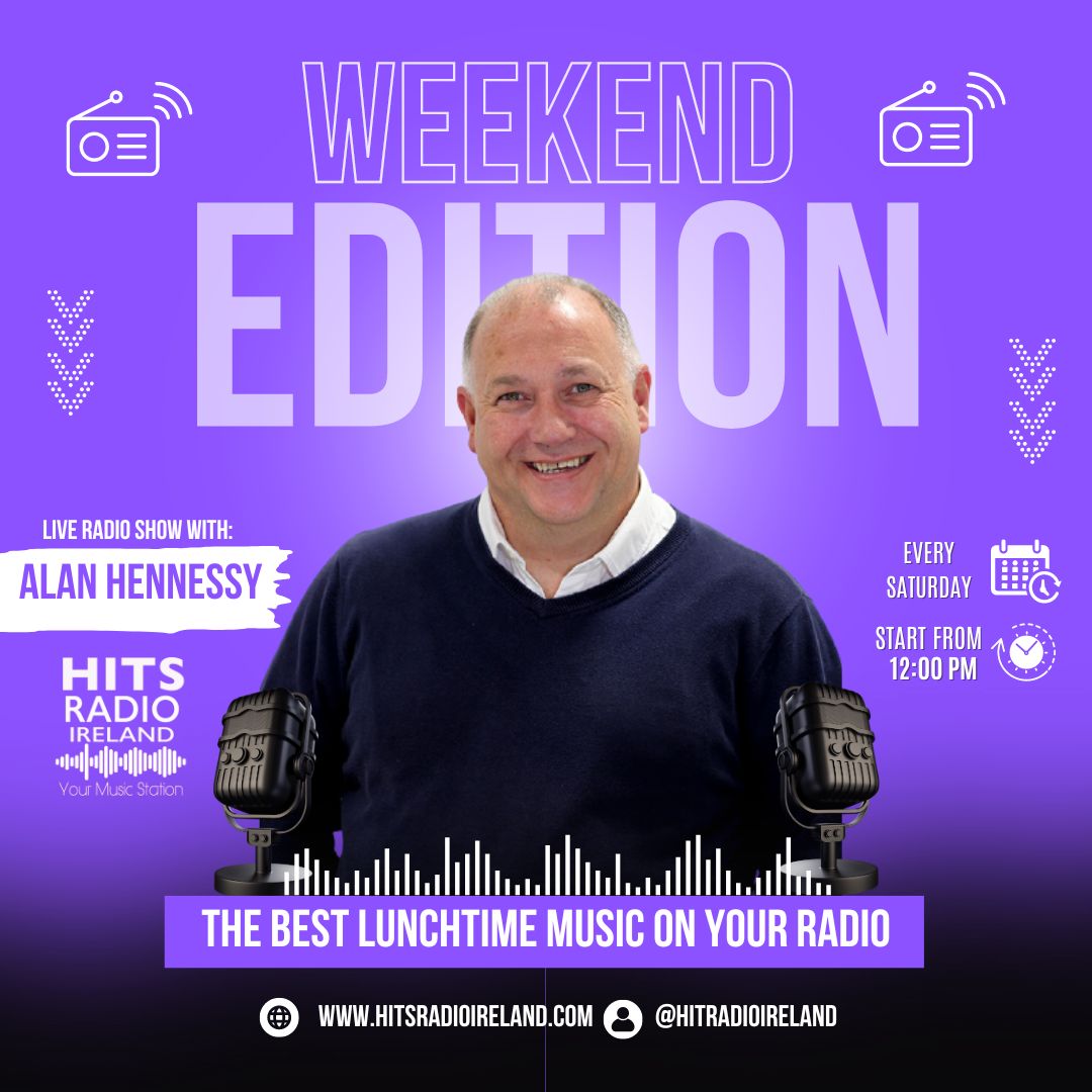 The best Lunchtime Music on your Radio with The Weekend Edition 12 pm - 2 pm with Alan Hennessy on Hits Radio Ireland
#TheWeekendEdition #HitsRadioIreland