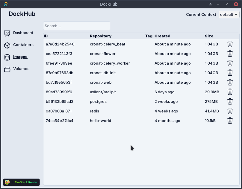 egcoder1's tweet image. #buildinpublic #tauri #docker
images and volume listing are done