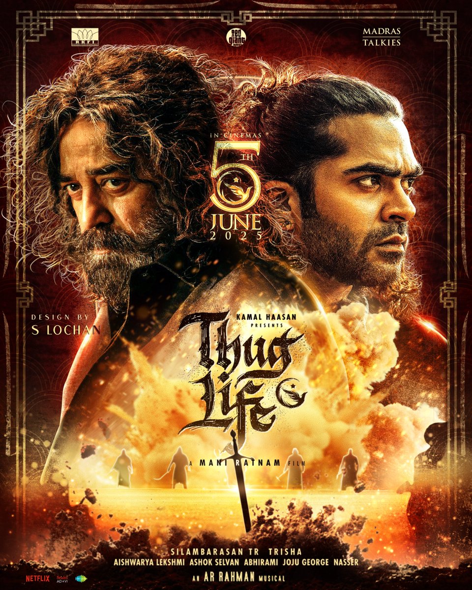 Poster Design for #ThugLife 😎
<a href="/ikamalhaasan/">Kamal Haasan</a> 🤜🔥🤛 <a href="/SilambarasanTR_/">Silambarasan TR</a> 

#ThuglifeFromJune5 #KamalHaasan #SilambarasanTR
<a href="/gopiprasannaa/">Gopi Prasannaa</a>