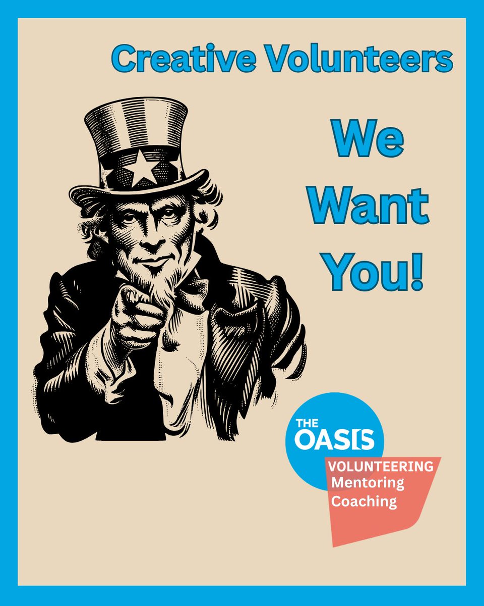 Got a passion for art, music, writing, crafts—or something totally unique? We’re looking for volunteers to run your own sessions at the Oasis Café in Aylesbury!

📍 100a Walton Street, Aylesbury, HP21 7QP
💬 Email us at volunteering@oasispartnership.org to get involved