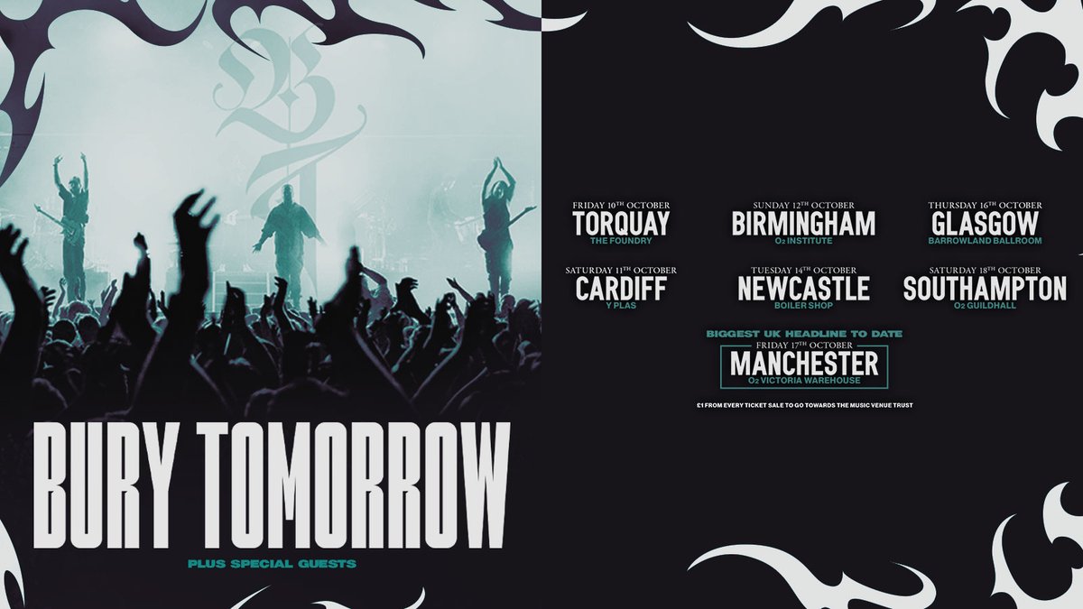 Live Nation UK (@livenationuk) on Twitter photo .<a href="/burytomorrow/">BURY TOMORROW</a> will play a string of shows across the country in October, following the release of their new album 'Will You Haunt Me, With That Same Patience' πΈ
Grab tickets π livenation.uk/6NBL50VXUsq .<a href="/burytomorrow/">BURY TOMORROW</a> will play a string of shows across the country in October, following the release of their new album 'Will You Haunt Me, With That Same Patience' πΈ
Grab tickets π livenation.uk/6NBL50VXUsq