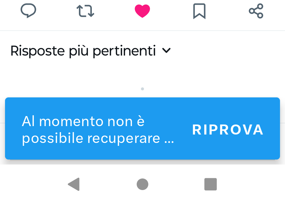 E vai così! X ha ripreso a funzionare bene dopo la mezzanotte, 13 ore dopo, quindi da un'ora fa, sta già dando problemi più grandi dei soli messaggi in DM di ieri. Ora vanno male direttamente i Tweet. Sono senza parole🤬🤬🤬