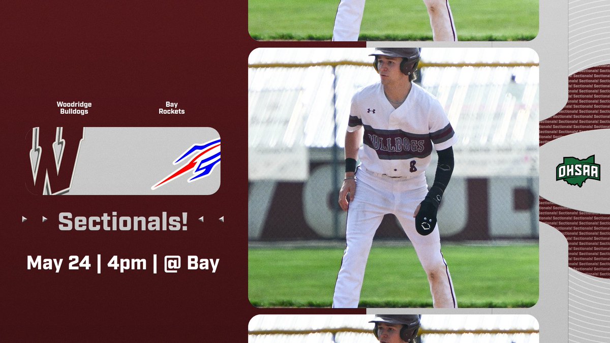 GAMEDAY ALERT 🚨 It's tournament time at Bay! Your Bulldogs are ready for sectional action against the Rockets! 4PM start time - Be there! #BulldogNation

Full info: woodridgeathletics.com
