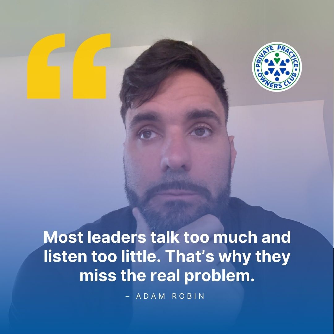 If you're doing all the talking, you're losing.
Great leaders don’t rush to sound smart – they slow down, ask deeper questions, and listen like their job depends on it.
Because it does.

Want to lead with more impact? 
👉 go.ppoclub.com/linktree-podca…