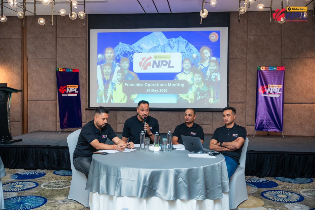 Nepal Premier League (@officialnplt20) on Twitter photo ๐๐ข๐๐๐ก๐๐ซ๐ญ๐ก๐ ๐๐๐ง๐ค ๐๐๐ฉ๐๐ฅ ๐๐ซ๐๐ฆ๐ข๐๐ซ ๐๐๐๐ ๐ฎ๐ Season 2 is all set to redefine Nepal Cricket ๐ณ๐ต
Franchise Operations Meeting โ
Extraordinary surprises loadingโฆ ๐
Are you ready to witness history in the making?
#SBLNPL | #NepalCricket ๐๐ข๐๐๐ก๐๐ซ๐ญ๐ก๐ ๐๐๐ง๐ค ๐๐๐ฉ๐๐ฅ ๐๐ซ๐๐ฆ๐ข๐๐ซ ๐๐๐๐ ๐ฎ๐ Season 2 is all set to redefine Nepal Cricket ๐ณ๐ต
Franchise Operations Meeting โ
Extraordinary surprises loadingโฆ ๐
Are you ready to witness history in the making?
#SBLNPL | #NepalCricket