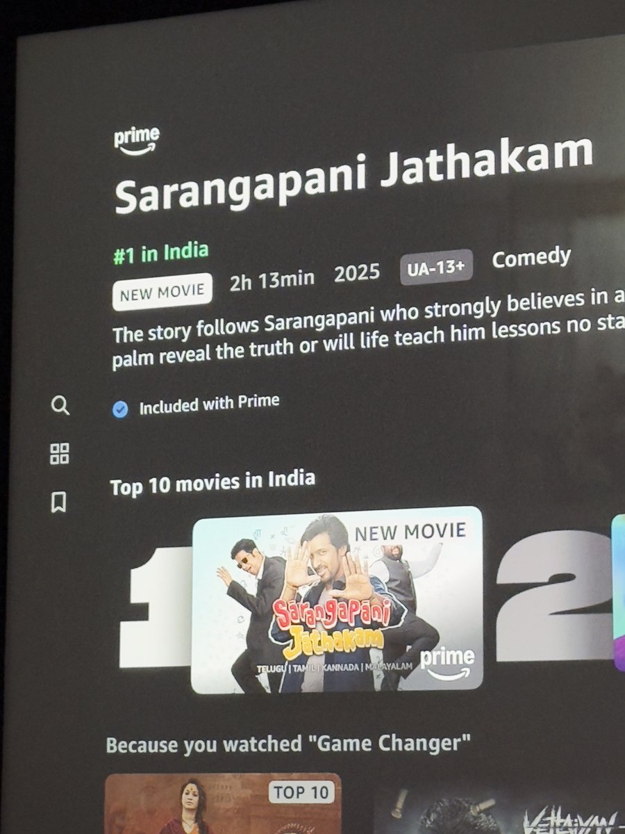 Priyadarshi Pulikonda (@priyadarshipn) on Twitter photo Looks like all the stars finally aligned… and so did the algorithm😍
#SarangapaniJathakam is trending at #1 on <a href="/PrimeVideoIN/">prime video IN</a>
Thank you for bingeing our jathakam.
Watch Now: shorturl.at/LdcZY Looks like all the stars finally aligned… and so did the algorithm😍
#SarangapaniJathakam is trending at #1 on <a href="/PrimeVideoIN/">prime video IN</a>
Thank you for bingeing our jathakam.
Watch Now: shorturl.at/LdcZY