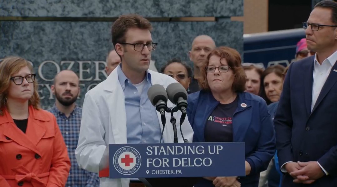 Proud to stand up for #Delco and #Crozer with <a href="/GovernorShapiro/">Governor Josh Shapiro</a>