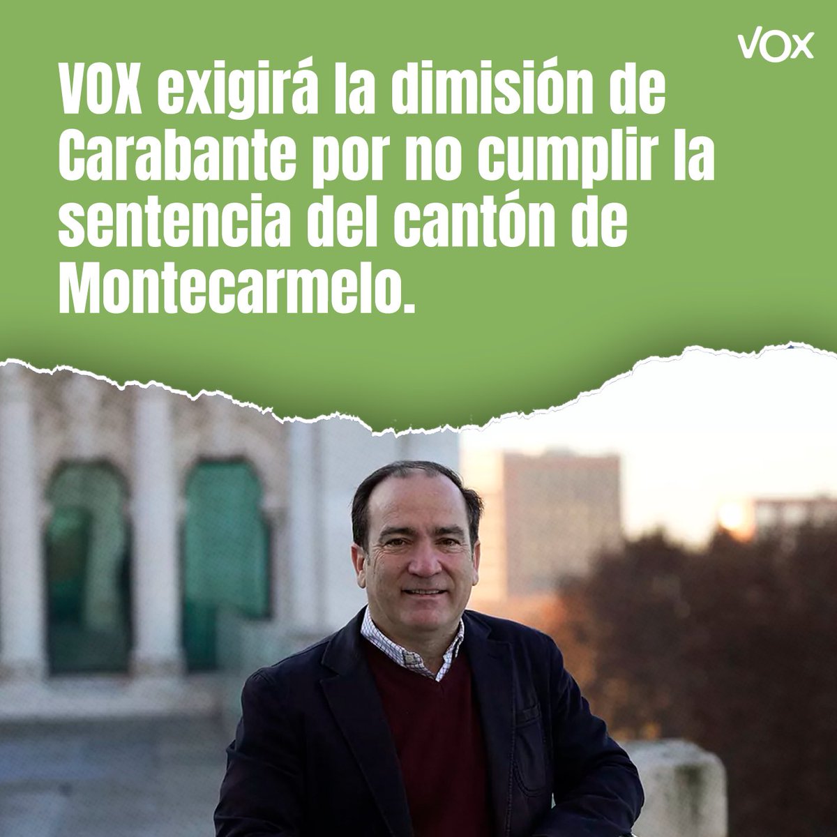 Grupo Municipal VOX Ayuntamiento de Madrid (@vox_aytomadrid) on Twitter photo Los madrileños merecen respeto, no imposiciones como el megacantón de #Montecarmelo o el recaudador Madrid Central de Carmeida.
🔴 En el próximo Pleno de Cibeles, nuestro concejal <a href="/IgnacioAnsaldo/">Ignacio Ansaldo Adriaensens</a> exigirá la dimisión de Borja Carabante. Los madrileños merecen respeto, no imposiciones como el megacantón de #Montecarmelo o el recaudador Madrid Central de Carmeida.
🔴 En el próximo Pleno de Cibeles, nuestro concejal <a href="/IgnacioAnsaldo/">Ignacio Ansaldo Adriaensens</a> exigirá la dimisión de Borja Carabante.