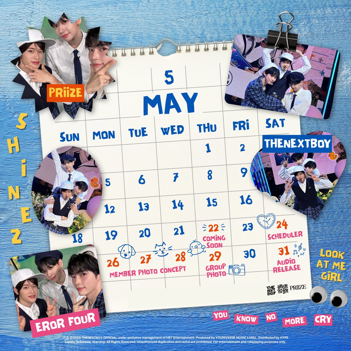 <a href="/weTHENEXTBOY/">Tᕼᕮᑎᕮ᙭TᗷOY 🫶🏻</a> ㅤ

                      𝗦𝗰𝗵𝗲𝗱𝘂𝗹𝗲𝗿  |  𝑺𝑯𝑰𝑵𝑬𝒁  
           Crack the code ⋆ Catch the light  

                     𝟹𝟷.𝟶𝟻.𝟸𝟶𝟸𝟻    ✏  ≛  📄

ㅤㅤ