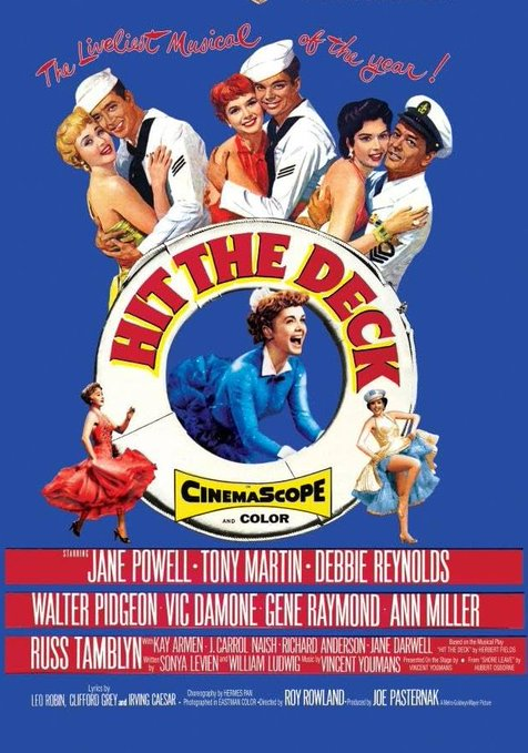 iShowTunes's tweet photo. 🇺🇸 TODAY, at 12 p.m. EST... @TCM's MusicalMatinee...
#HitTheDeck - Starring #DebbieReynolds #VicDamone #JanePowell #RussTamblyn #AnnMiller and #TonyMartin !!!
#TCMParty #MovieMusicals #MemorialDay #MemorialDayWeekend https://t.co/bmWiSE97ZR