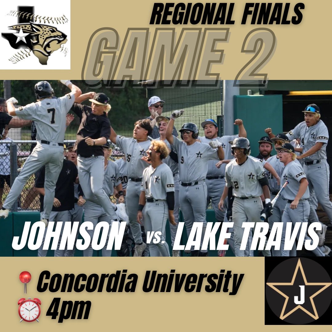 JagsClub's tweet image. Jag Nation you know the drill…show up, be LOUD & PROUD 🐆⚾️🔥
Join us for the Baseball send off TODAY
11:45 at Johnson by the gym
12:00 up and down 967 before 1626 light.
Then head out to Concordia to support the Buda Boys as they look to sweep Lake Travis 🧹🧹