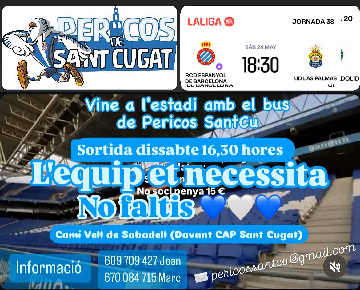 PericosSantCu's tweet photo. Anem cap allà 💙🤍💙 #rcde https://t.co/JvOgLXtSa7