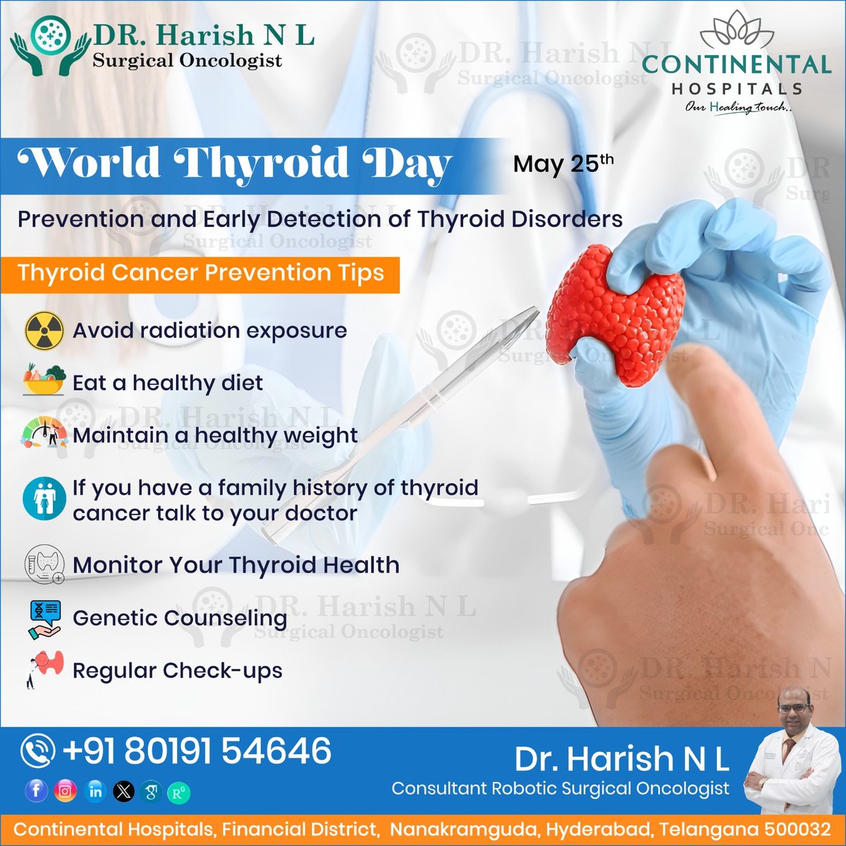 Harish_SurgOnc's tweet image. Thyroid disorders are often missed.
Simple blood tests can reveal big issues.
Take control of your health this World Thyroid Day.
Don't guess—get tested. ✅

#ThyroidTest #BloodTest #ThyroidScreening #PreventiveHealth #WorldThyroidDay #HormonalHealth #HealthAwareness