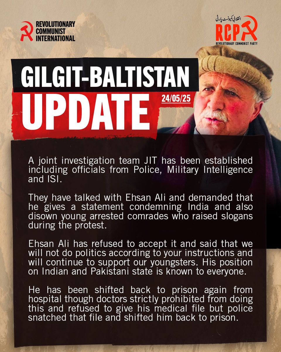 revcomintern's tweet image. #releaseEhsanAli #gilgitbaltistan #AwamiActionCommittee