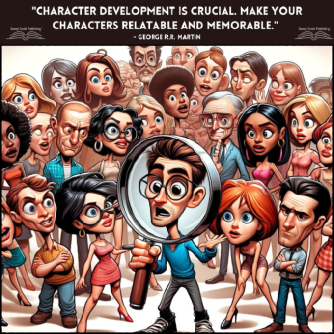 "Character development is crucial. Make your characters relatable and memorable." - George R.R. Martin
Visit: StoneyCreekPublishing.com