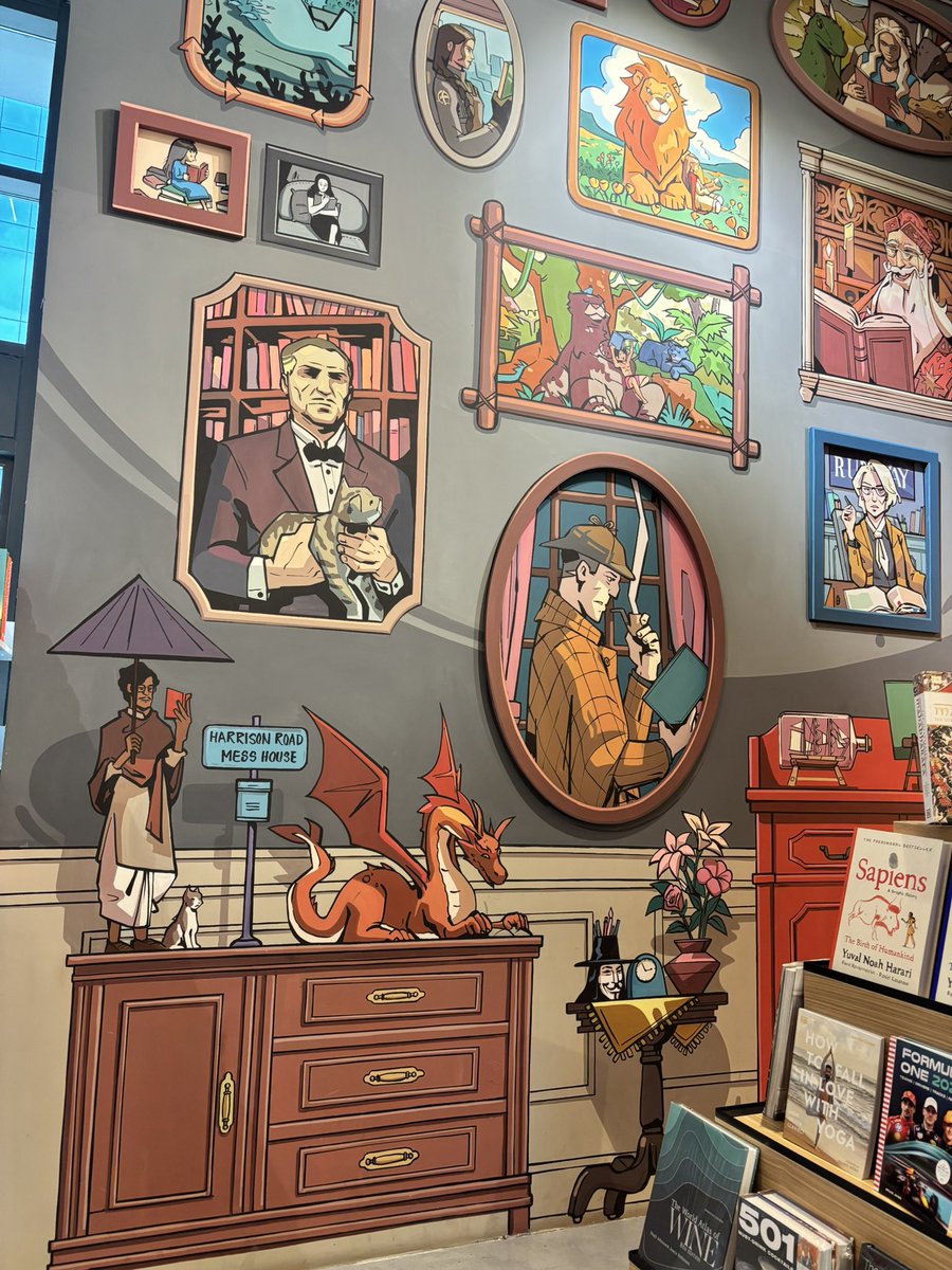 snapandcreate's tweet photo. Where stories paint the walls and imagination knows no bounds.
#bookstore #painting #wallart #art #ArtistOnTwitter #grafity #Disney #CartoonNetwork #offtheshelf https://t.co/v5w5Ga3kWF