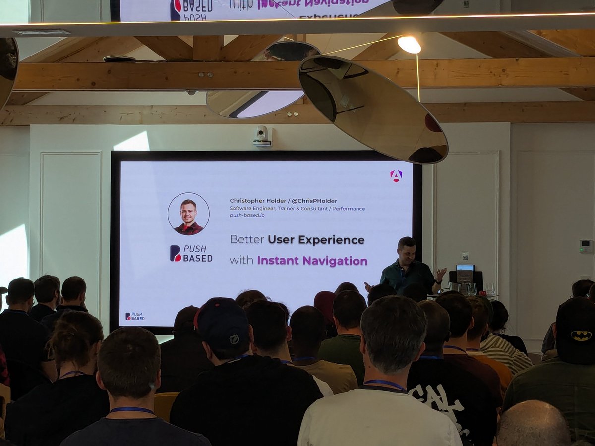 Angular Devs France (@angulardevsfr) on Twitter photo Instant navigation for a better user experience on stage with <a href="/chrispholder/">Chris P Holder 🇲🇽🇺🇸🇫🇷</a> at NG Baguette Conf 🥖 Instant navigation for a better user experience on stage with <a href="/chrispholder/">Chris P Holder 🇲🇽🇺🇸🇫🇷</a> at NG Baguette Conf 🥖
