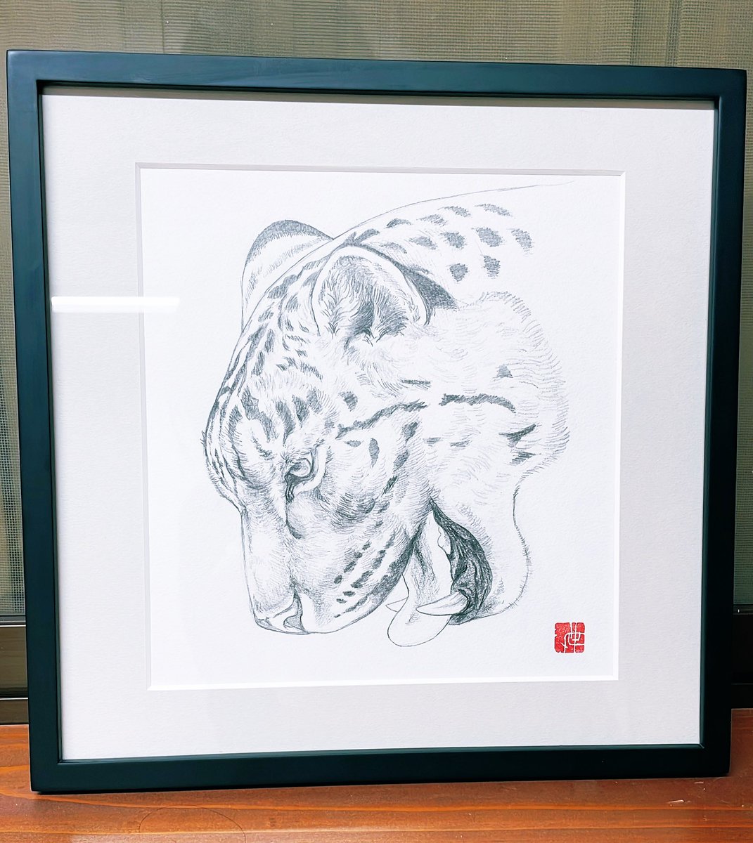 スケッチ額装してみた🐯❄️