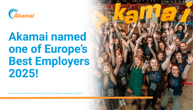 slerner20's tweet photo. We made the list! 🎉 @Akamai’s been named one of Europe’s Best Employers 2025 by the @FT. A huge shoutout to our amazing teams for making this an incredible place to work 💙 https://t.co/4zK5Xtm7YP https://t.co/6gdw26byI2